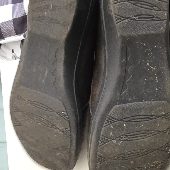 Women's Dark Brown Leather Slip-On Shoes - Picture 5 of 5